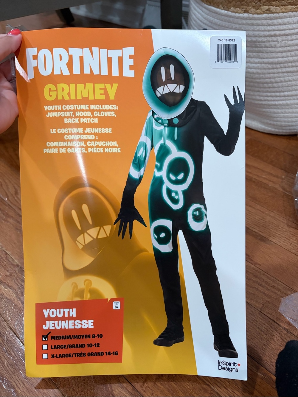 Fortnite Grimey Youth Costume - Black & Teal
